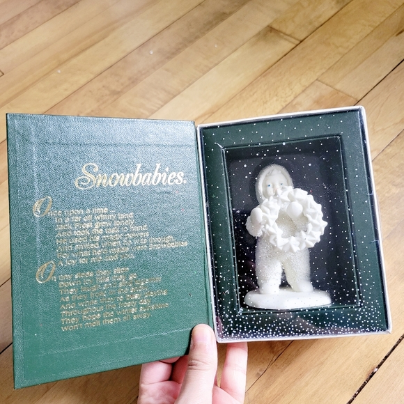 Vintage Department 56 Winter Tales "I Made This Just for You" Snowbaby - Picture 11 of 12